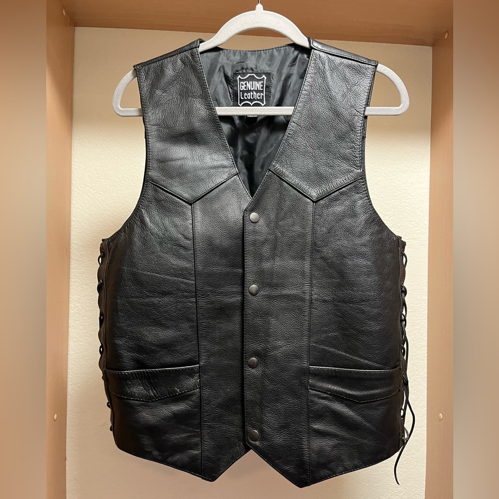 Genuine Leather Vest, Mens Size //38 //US